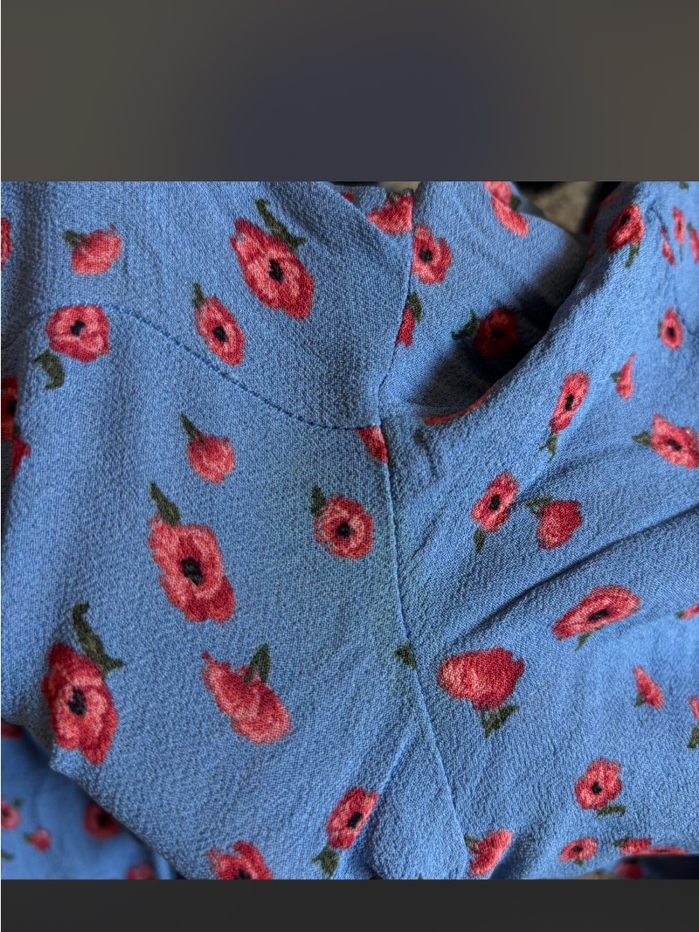 Reformation Gracie Blue Floral Mini Dress Size 4 - Picture 5 of 6